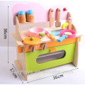 Preschool Pretend Play Conjunto de brinquedos de madeira de cozinha multifunções